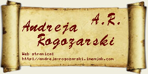 Andreja Rogožarski vizit kartica
